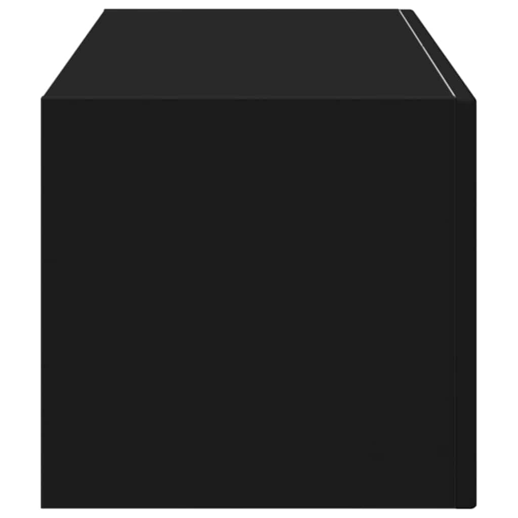 vidaXL TV Wall Cabinet 98 x 31 x 29.5 cm Black Engineered Wood