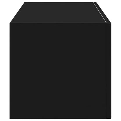 vidaXL TV Wall Cabinet 98 x 31 x 29.5 cm Black Engineered Wood
