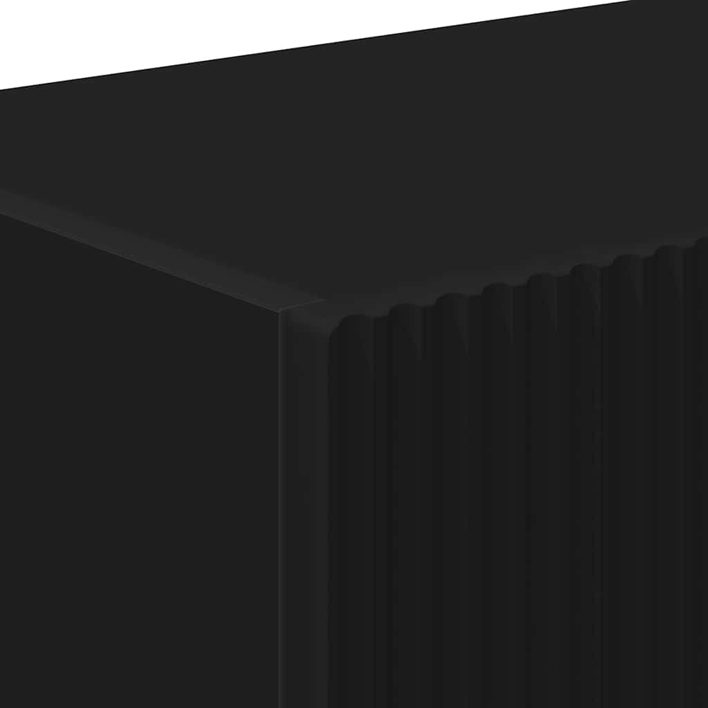 vidaXL TV Wall Cabinet 2 pcs Black Engineered Wood