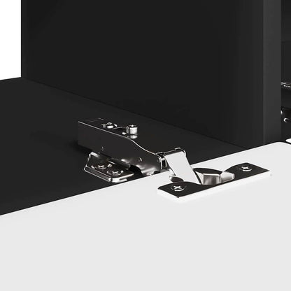 vidaXL TV Wall Cabinet 2 pcs Black Engineered Wood