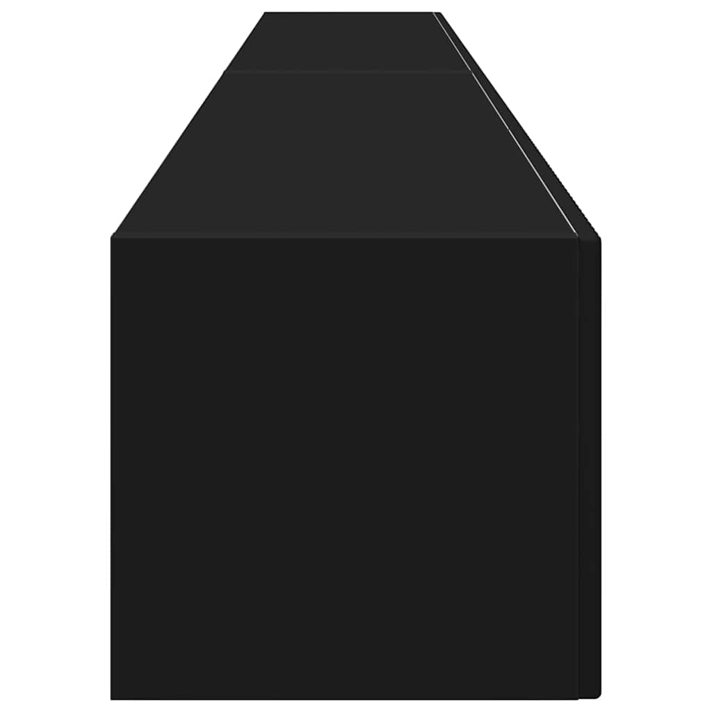 vidaXL TV Wall Cabinet 2 pcs Black Engineered Wood
