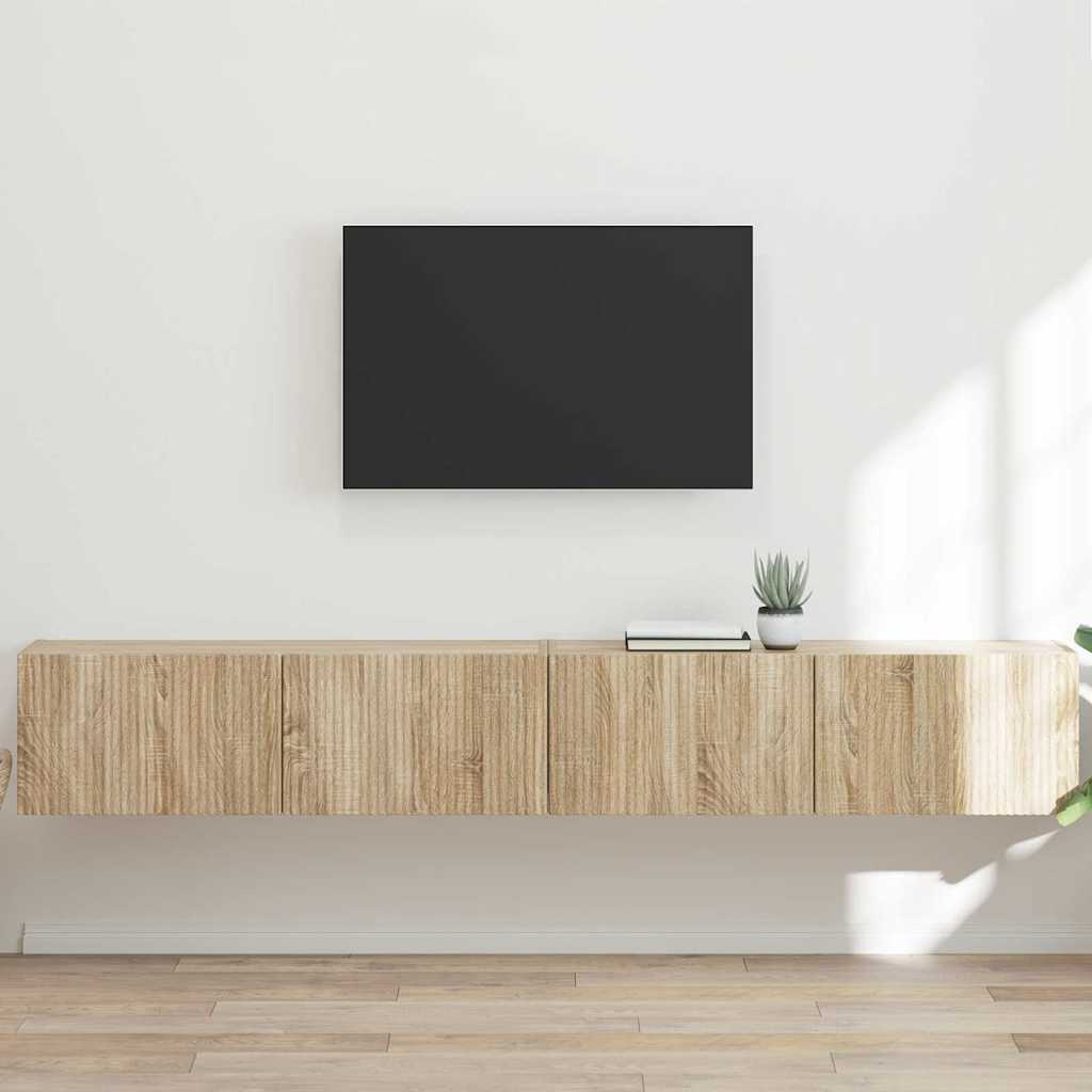 vidaXL TV Wall Cabinet 2 pcs Sonoma Engineered Wood