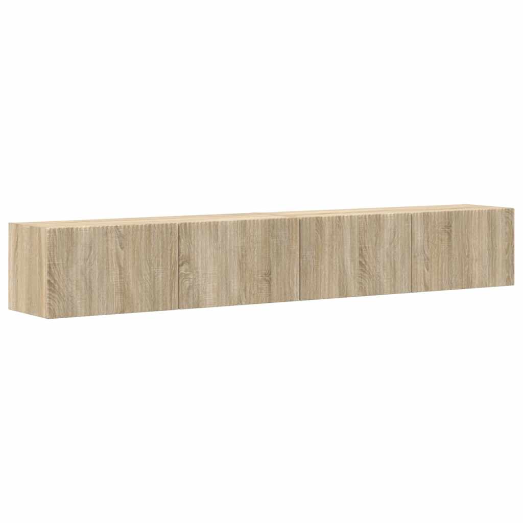 vidaXL TV Wall Cabinet 2 pcs Sonoma Engineered Wood