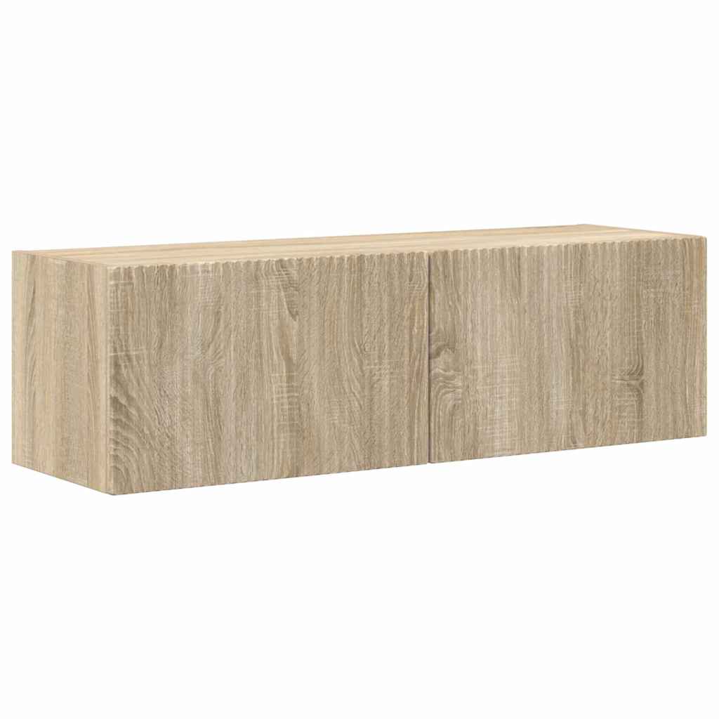 vidaXL TV Wall Cabinet 2 pcs Sonoma Engineered Wood