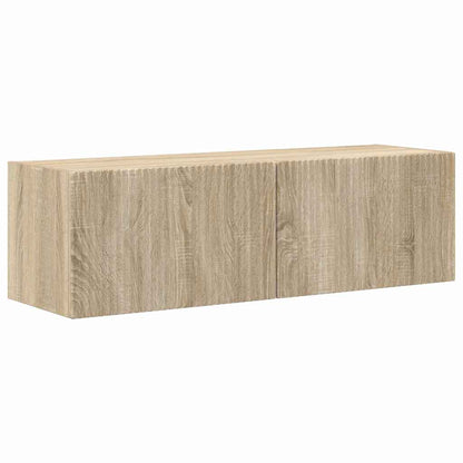 vidaXL TV Wall Cabinet 2 pcs Sonoma Engineered Wood