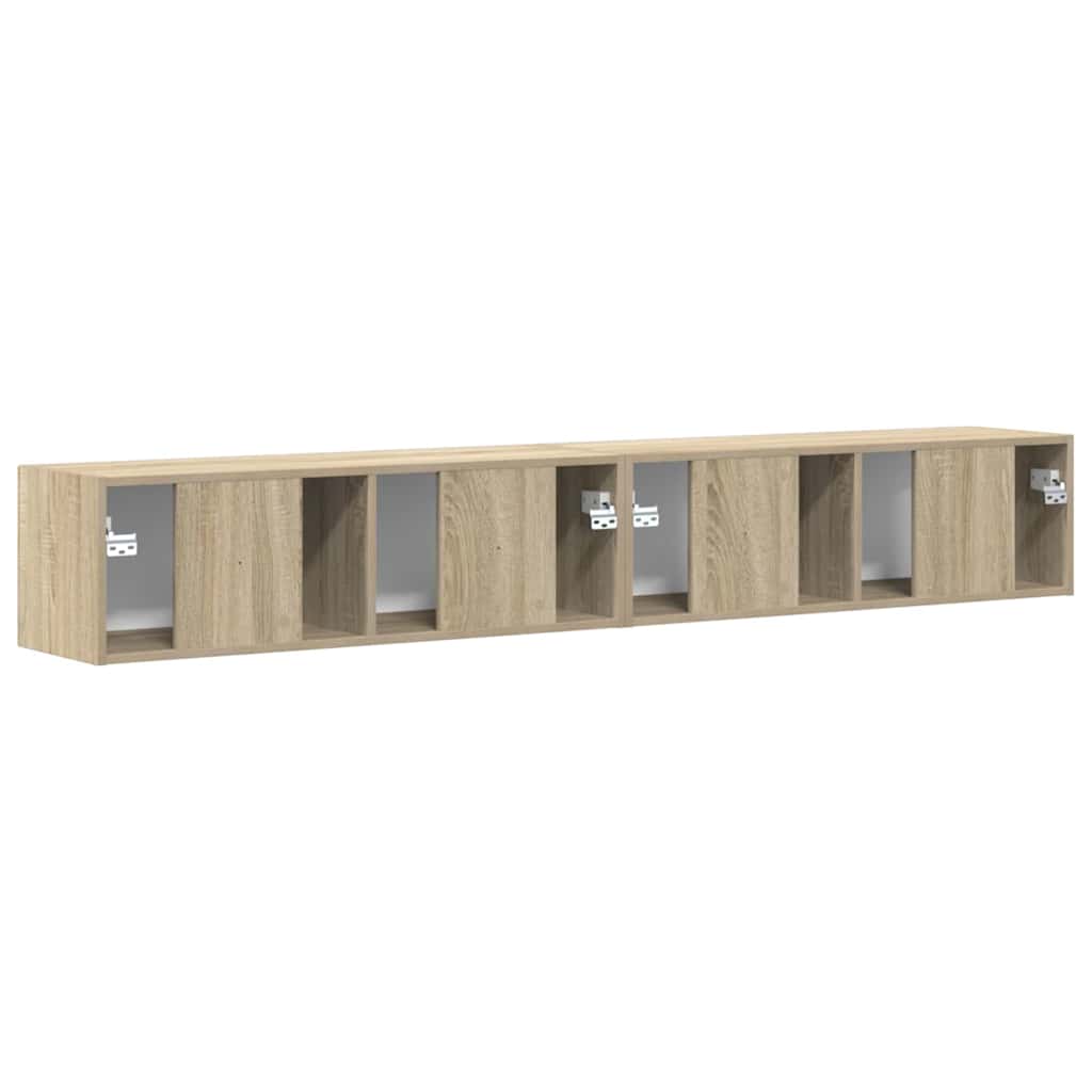 vidaXL TV Wall Cabinet 2 pcs Sonoma Engineered Wood