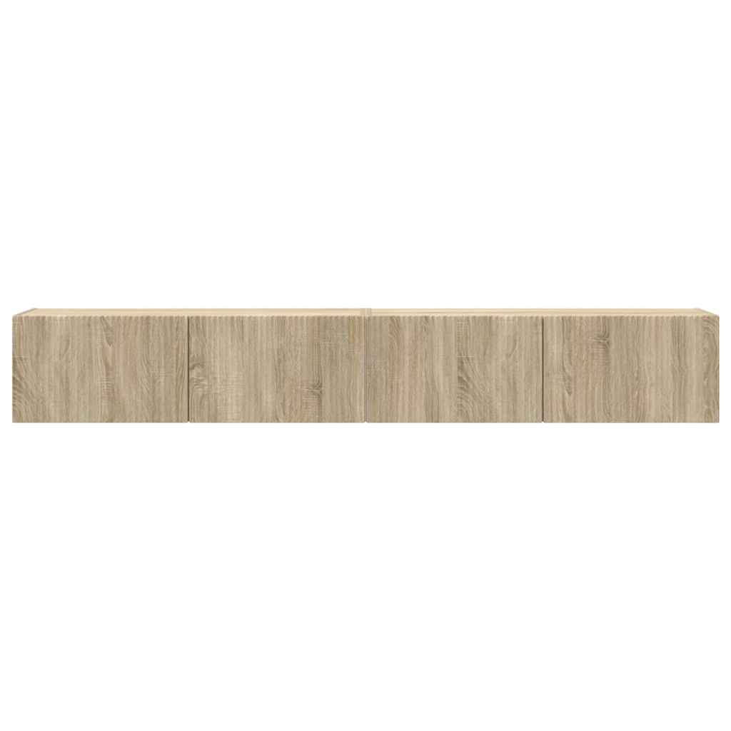 vidaXL TV Wall Cabinet 2 pcs Sonoma Engineered Wood