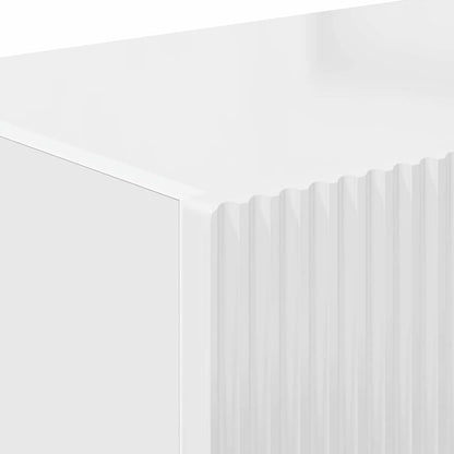 vidaXL TV Wall Cabinet 98 x 31 x 29.5 cm Gloss White Engineered Wood