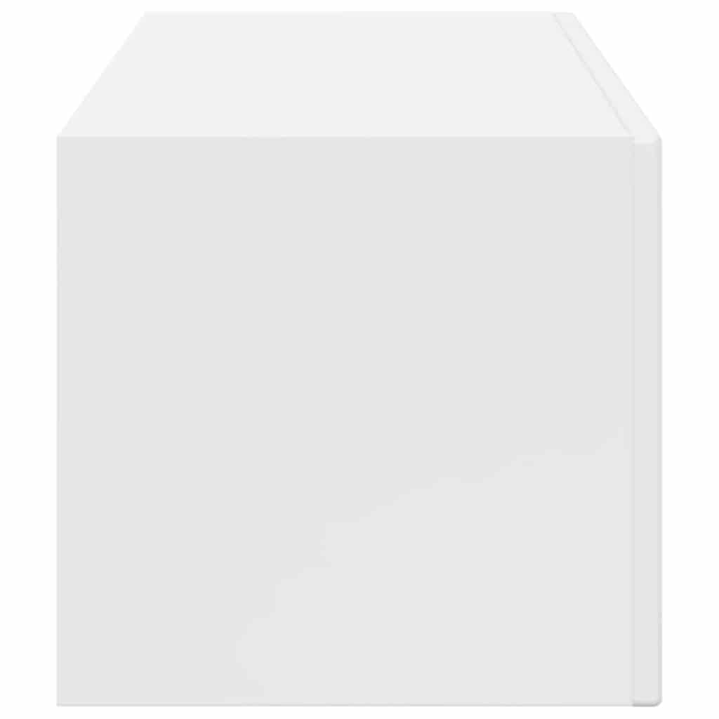 vidaXL TV Wall Cabinet 98 x 31 x 29.5 cm Gloss White Engineered Wood
