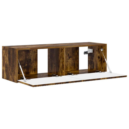 vidaXL TV Wall Cabinet Smoked Oak 98 x 31 x 29.5 cm Engineered Wood