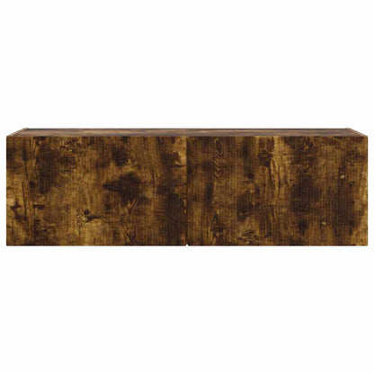 vidaXL TV Wall Cabinet Smoked Oak 98 x 31 x 29.5 cm Engineered Wood