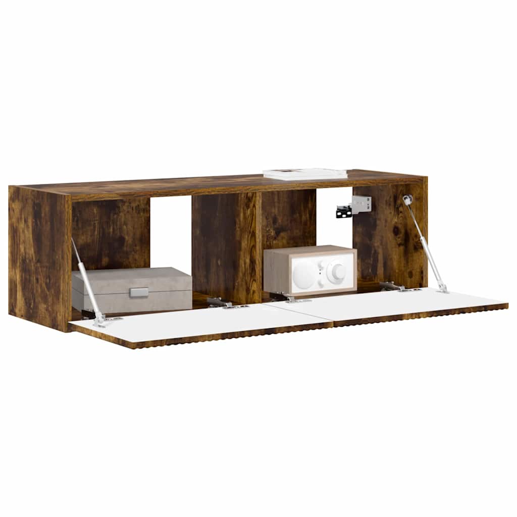 vidaXL TV Wall Cabinet Smoked Oak 98 x 31 x 29.5 cm Engineered Wood