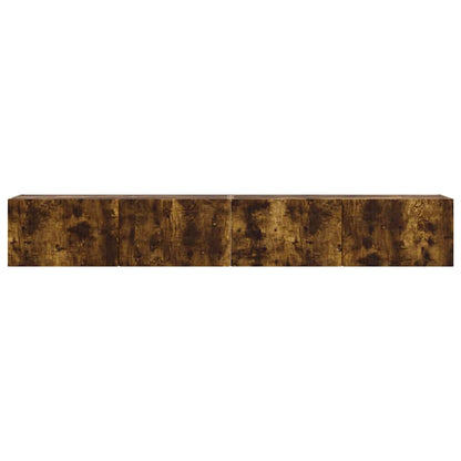 vidaXL TV Wall Cabinet Wall-mounted 2 pcs Smoked Oak 98 x 31 x 29.5 cm