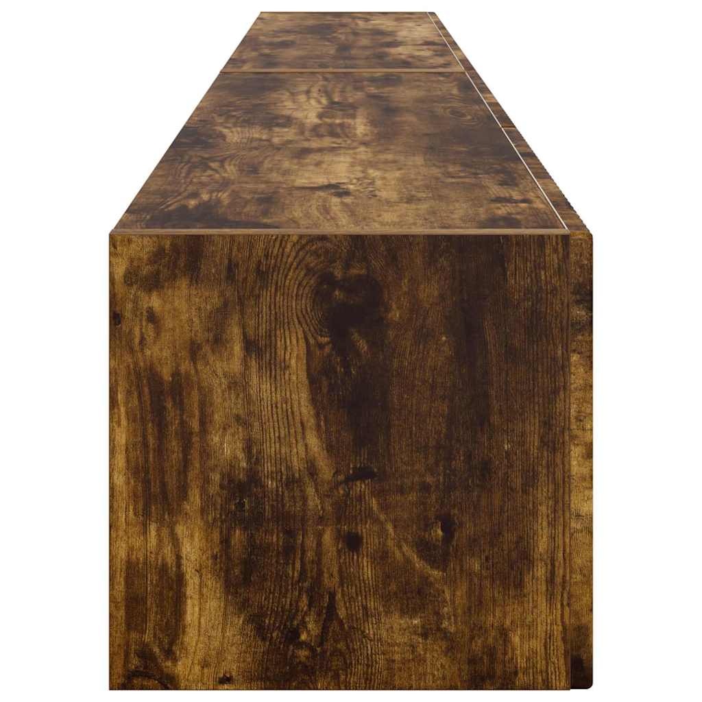 vidaXL TV Wall Cabinet Wall-mounted 2 pcs Smoked Oak 98 x 31 x 29.5 cm