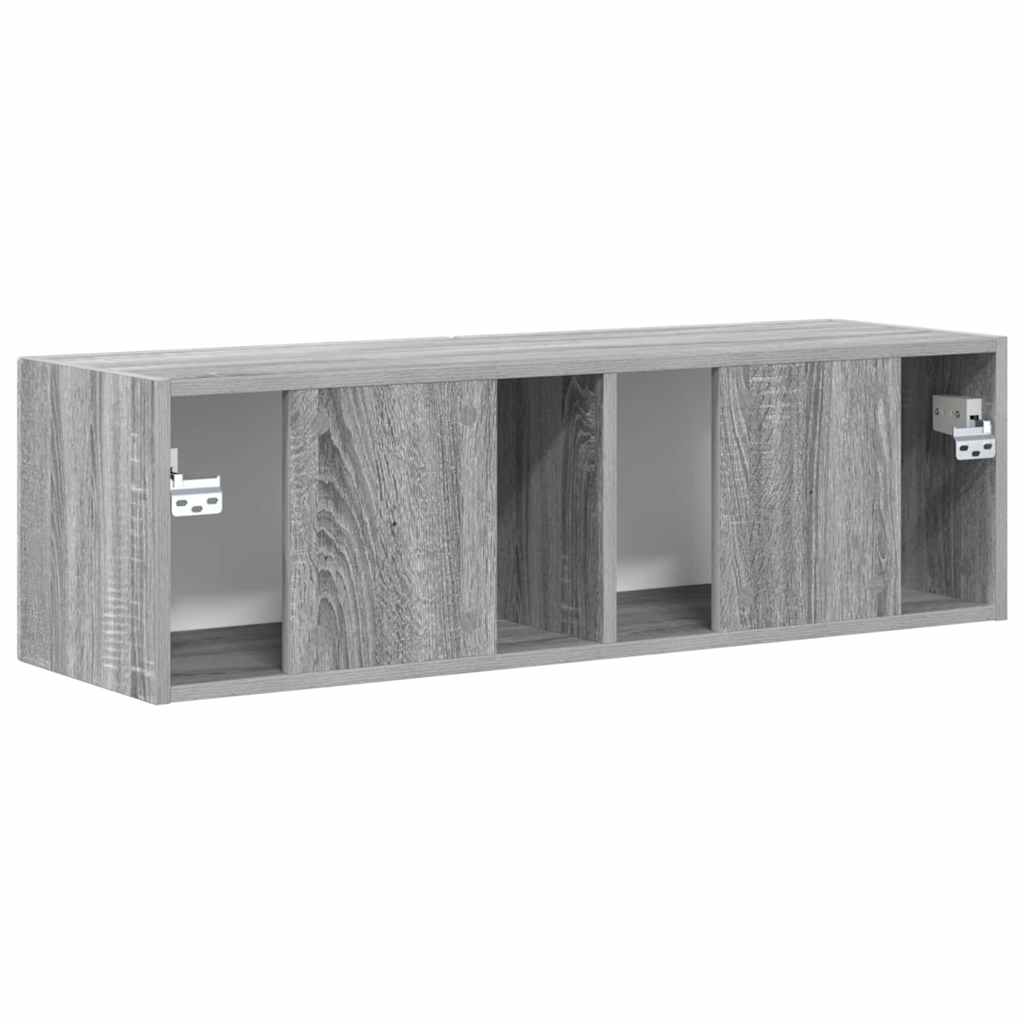 vidaXL TV Wall Cabinet Grey Sonoma 98 x 31 x 29.5 cm Engineered Wood