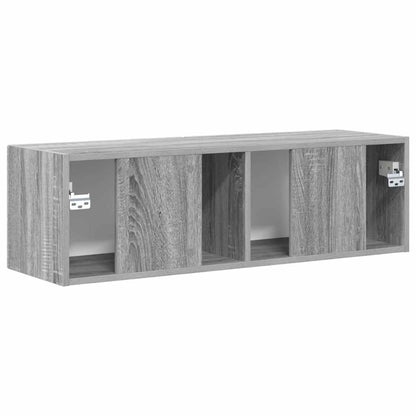 vidaXL TV Wall Cabinet Grey Sonoma 98 x 31 x 29.5 cm Engineered Wood