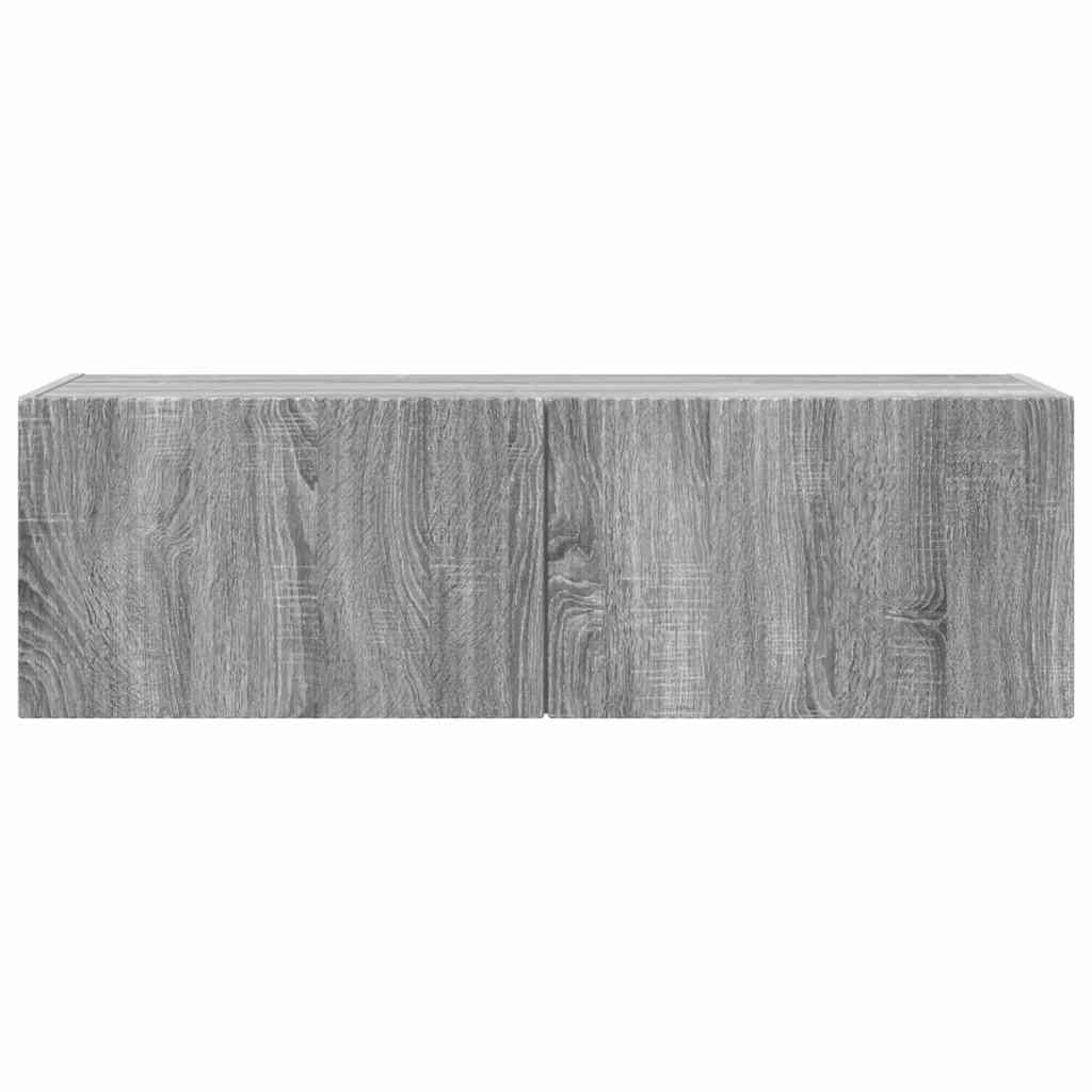 vidaXL TV Wall Cabinet Grey Sonoma 98 x 31 x 29.5 cm Engineered Wood