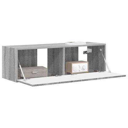vidaXL TV Wall Cabinet Grey Sonoma 98 x 31 x 29.5 cm Engineered Wood