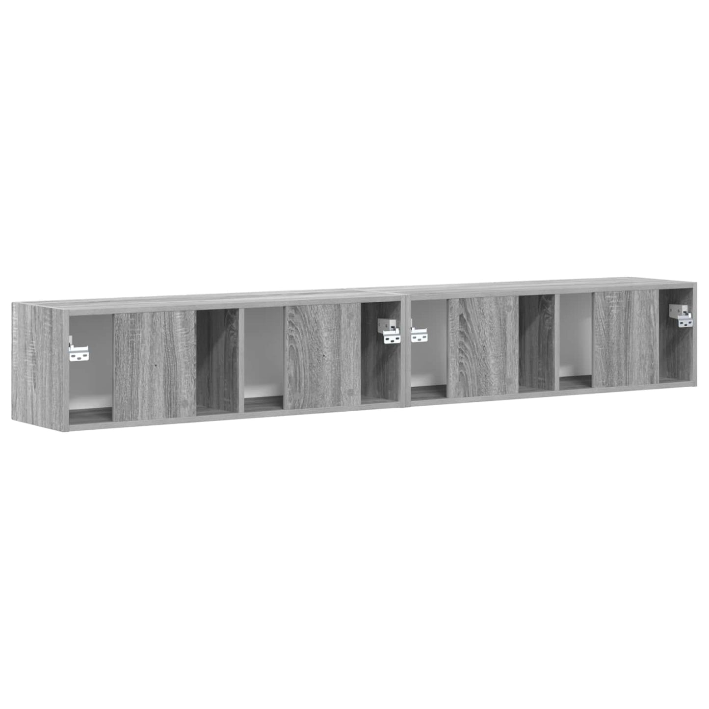 vidaXL TV Wall Cabinet 2 pcs Grey Sonoma 98 x 31 x 29.5 cm