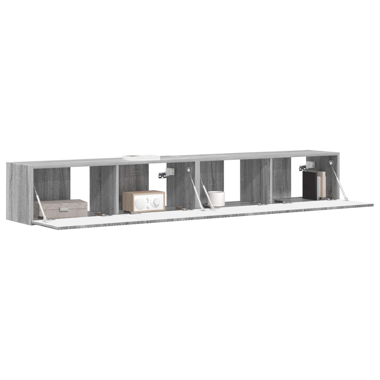 vidaXL TV Wall Cabinet 2 pcs Grey Sonoma 98 x 31 x 29.5 cm