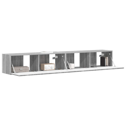 vidaXL TV Wall Cabinet 2 pcs Grey Sonoma 98 x 31 x 29.5 cm