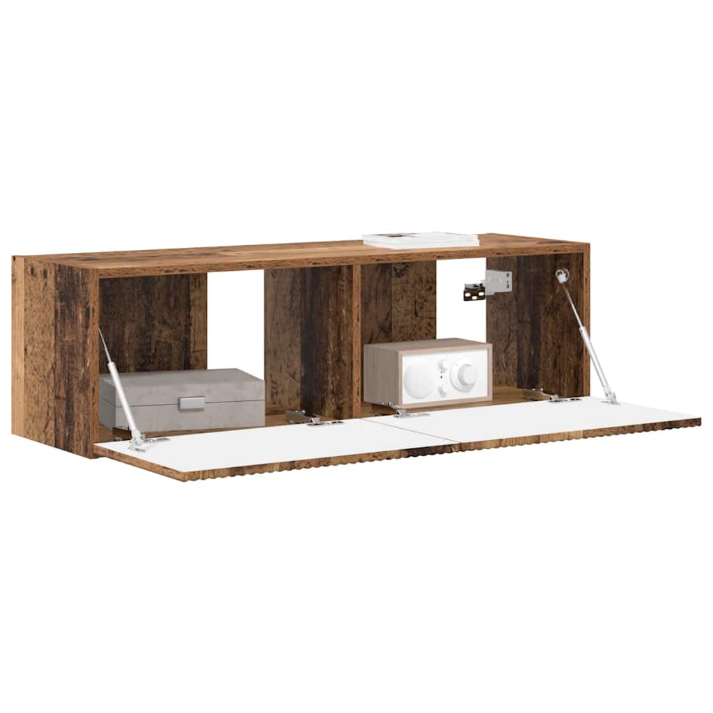 vidaXL TV Wall Cabinet Old Wood 98 x 31 x 29.5 cm Engineered Wood
