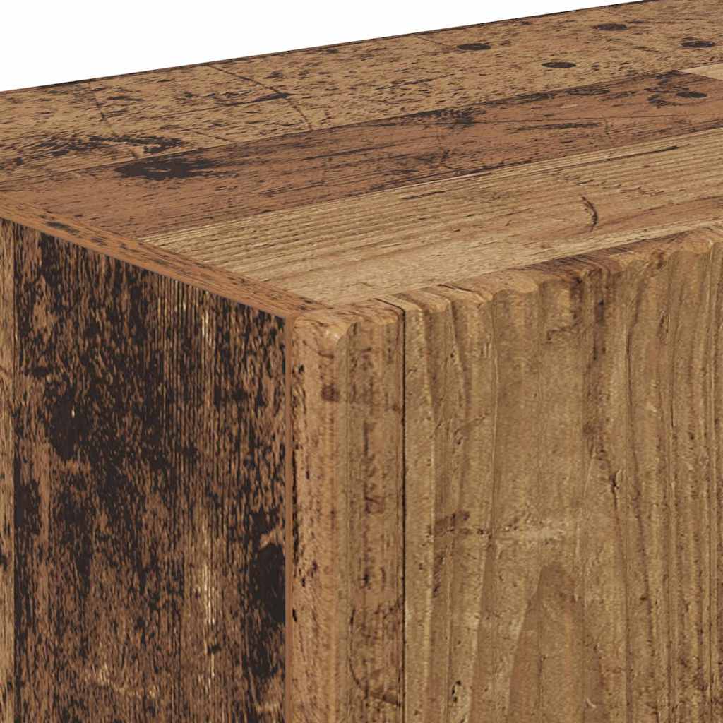vidaXL TV Wall Cabinet Wall-mounted 2 pcs Old Wood 98 x 31 x 29.5 cm