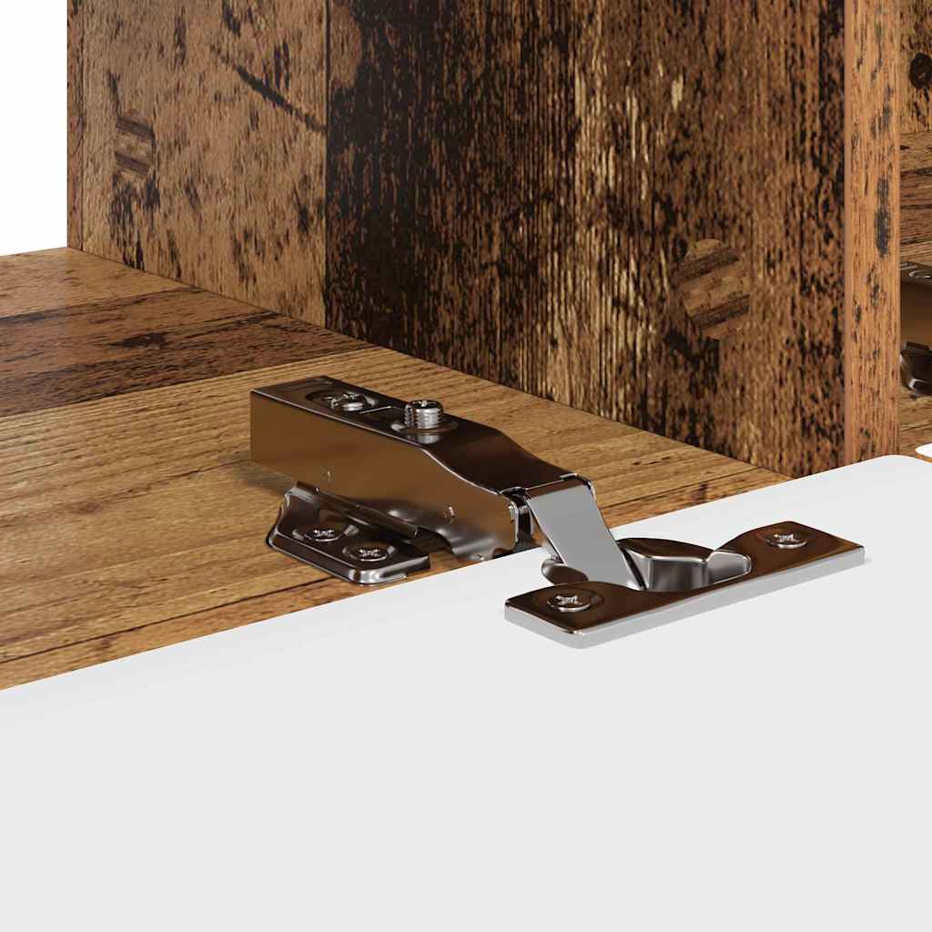 vidaXL TV Wall Cabinet Wall-mounted 2 pcs Old Wood 98 x 31 x 29.5 cm
