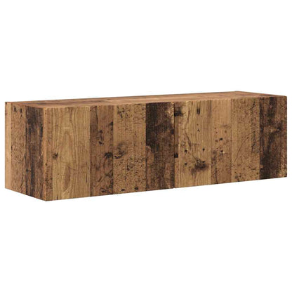 vidaXL TV Wall Cabinet Wall-mounted 2 pcs Old Wood 98 x 31 x 29.5 cm