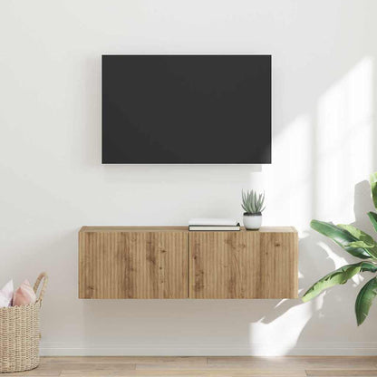 vidaXL TV Wall Cabinet 98 x 31 x 29.5 cm Artisian Oak Engineered Wood