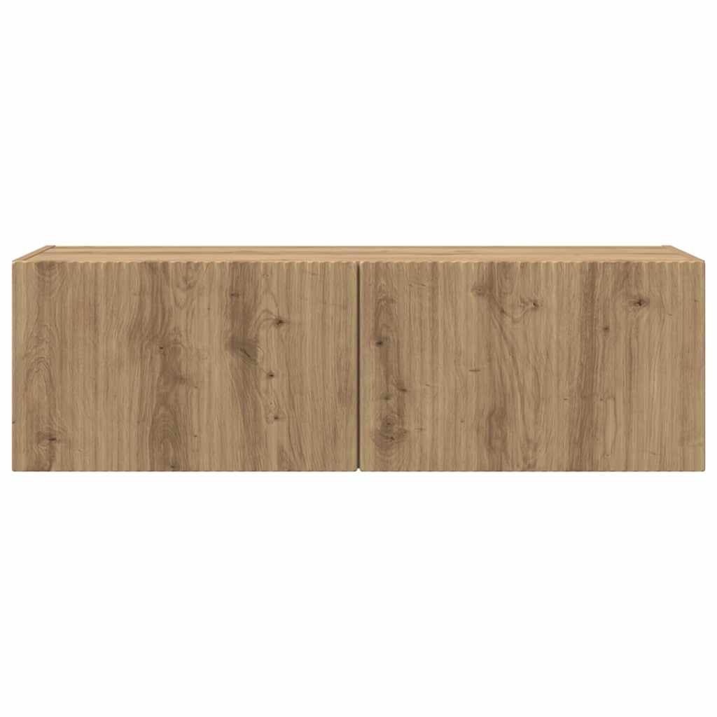 vidaXL TV Wall Cabinet 98 x 31 x 29.5 cm Artisian Oak Engineered Wood
