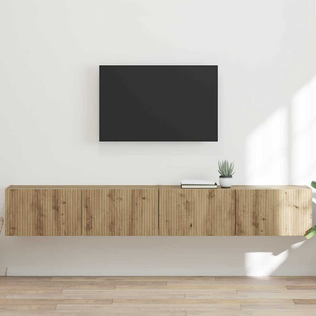 vidaXL TV Wall Cabinet 2 pcs Artisian Oak Engineered Wood