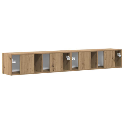 vidaXL TV Wall Cabinet 2 pcs Artisian Oak Engineered Wood