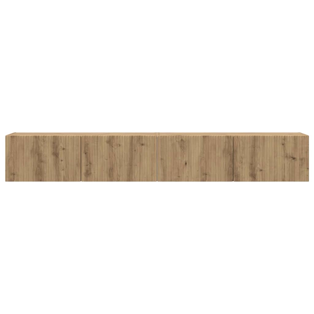 vidaXL TV Wall Cabinet 2 pcs Artisian Oak Engineered Wood