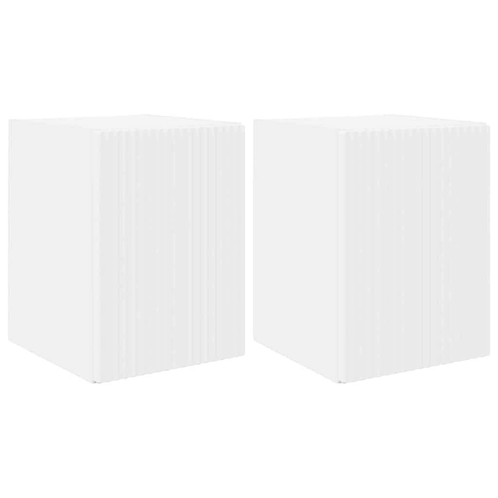 vidaXL TV Wall Cabinet 2 pcs White 30 x 31 x 40 cm Engineered Wood