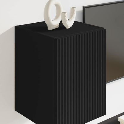vidaXL TV Wall Cabinet 2 pcs Black 30 x 31 x 40 cm Engineered Wood
