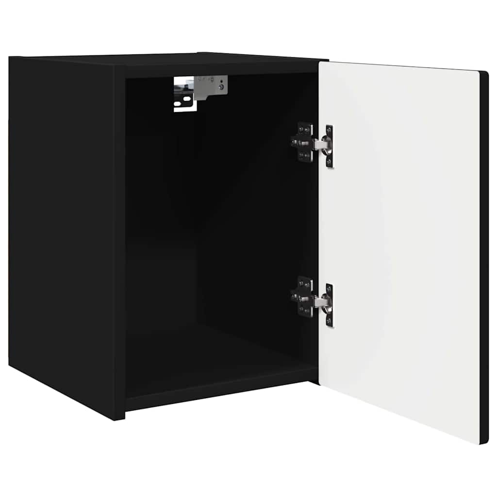 vidaXL TV Wall Cabinet 2 pcs Black 30 x 31 x 40 cm Engineered Wood
