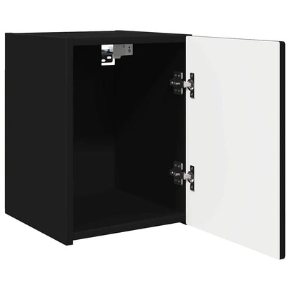 vidaXL TV Wall Cabinet 2 pcs Black 30 x 31 x 40 cm Engineered Wood