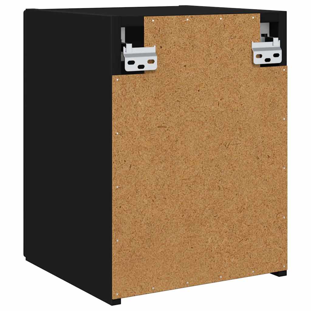 vidaXL TV Wall Cabinet 2 pcs Black 30 x 31 x 40 cm Engineered Wood