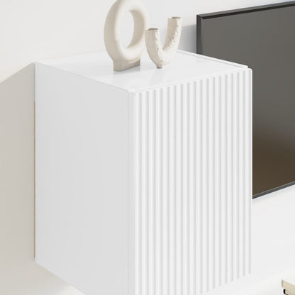 vidaXL TV Wall Cabinet Wall-mounted 2 pcs Gloss White 30 x 31 x 40 cm