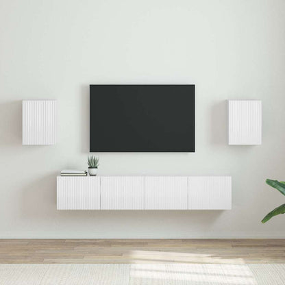 vidaXL TV Wall Cabinet Wall-mounted 2 pcs Gloss White 30 x 31 x 40 cm