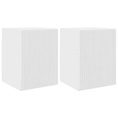 vidaXL TV Wall Cabinet Wall-mounted 2 pcs Gloss White 30 x 31 x 40 cm