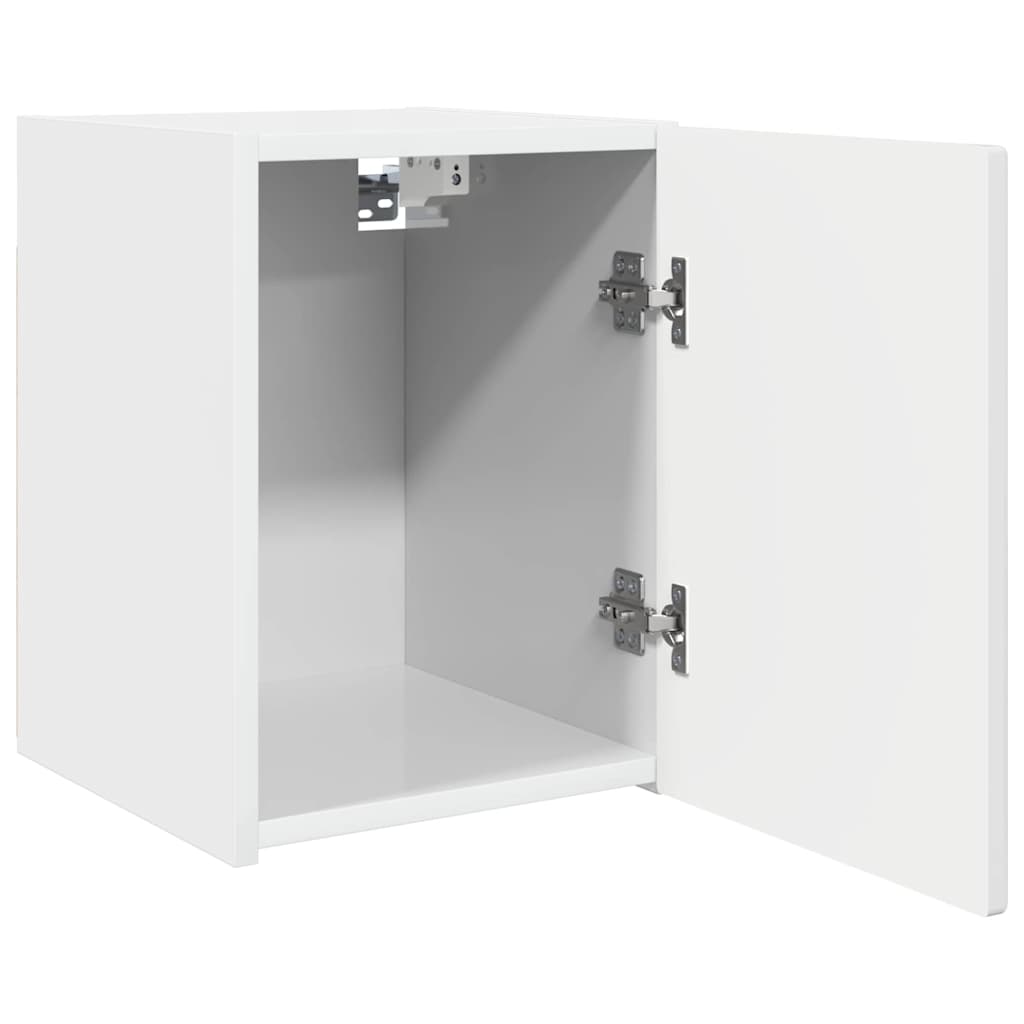 vidaXL TV Wall Cabinet Wall-mounted 2 pcs Gloss White 30 x 31 x 40 cm