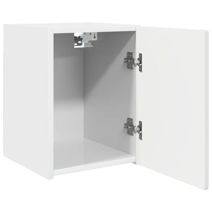 vidaXL TV Wall Cabinet Wall-mounted 2 pcs Gloss White 30 x 31 x 40 cm