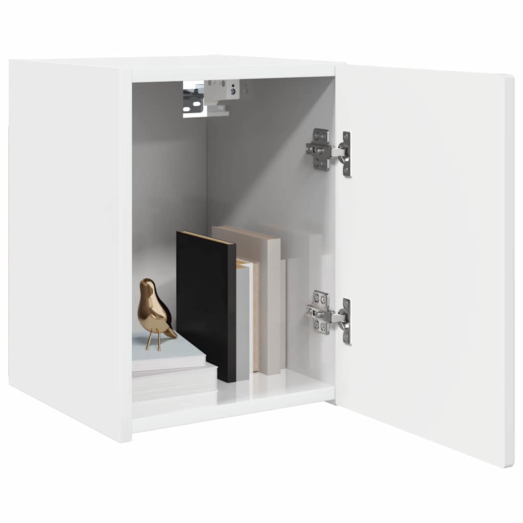 vidaXL TV Wall Cabinet Wall-mounted 2 pcs Gloss White 30 x 31 x 40 cm