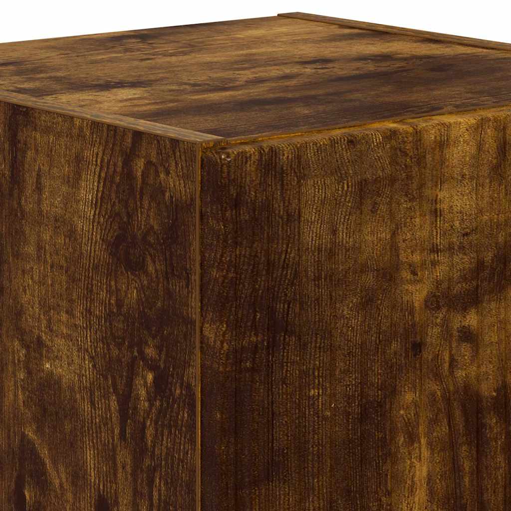 vidaXL TV Wall Cabinet Wall-mounted 2 pcs Smoked Oak 30 x 31 x 40 cm