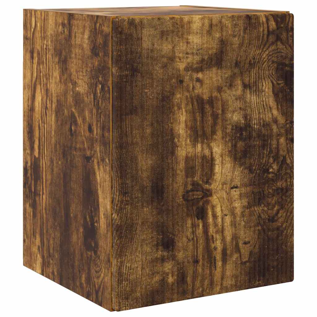 vidaXL TV Wall Cabinet Wall-mounted 2 pcs Smoked Oak 30 x 31 x 40 cm