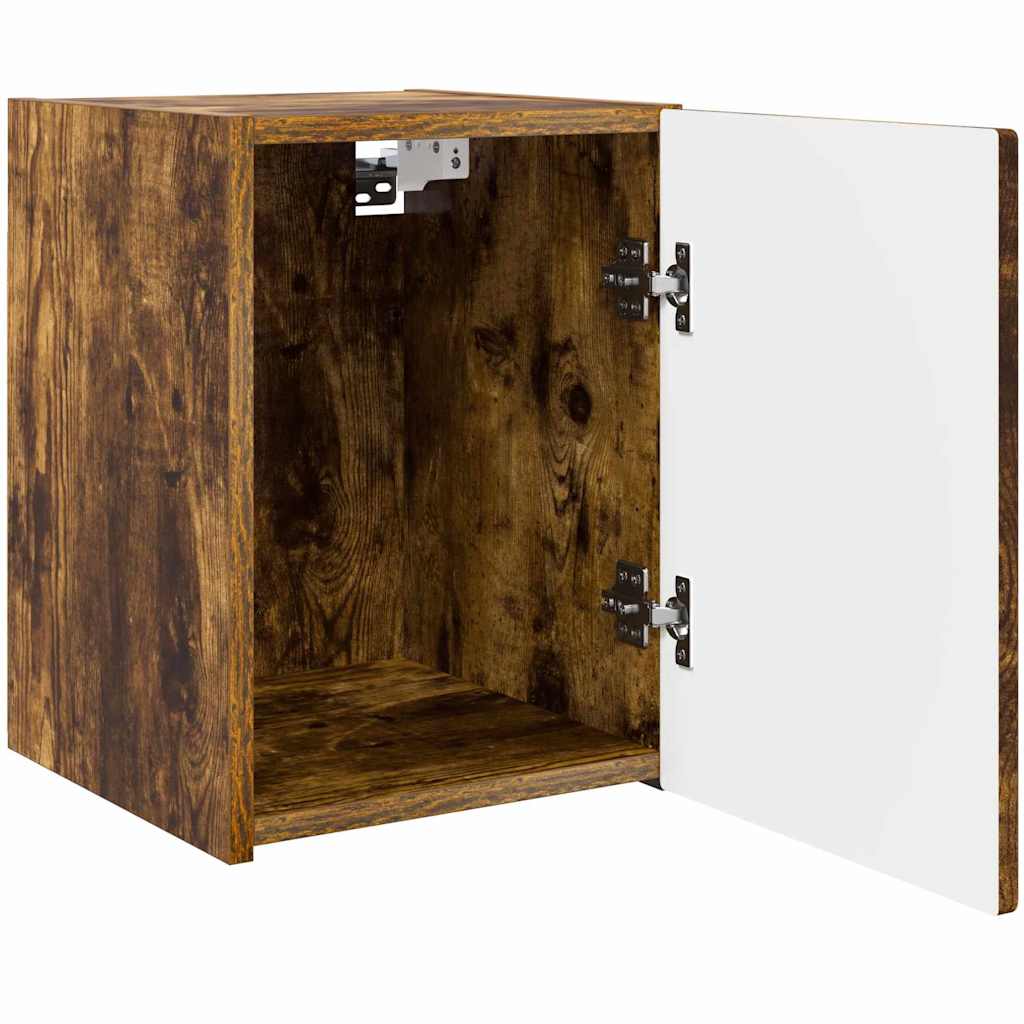 vidaXL TV Wall Cabinet Wall-mounted 2 pcs Smoked Oak 30 x 31 x 40 cm
