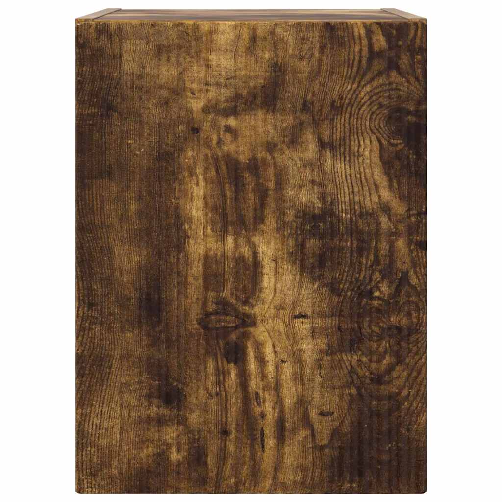 vidaXL TV Wall Cabinet Wall-mounted 2 pcs Smoked Oak 30 x 31 x 40 cm