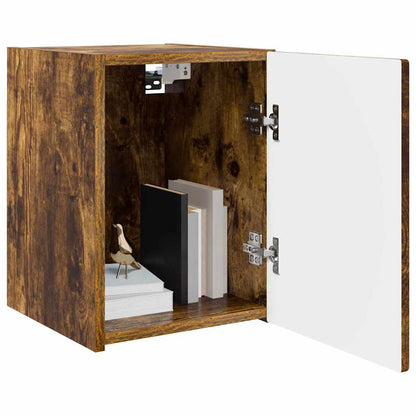 vidaXL TV Wall Cabinet Wall-mounted 2 pcs Smoked Oak 30 x 31 x 40 cm